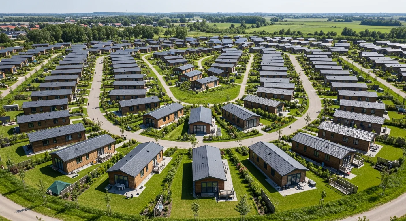 Overzicht van een recreatiepark